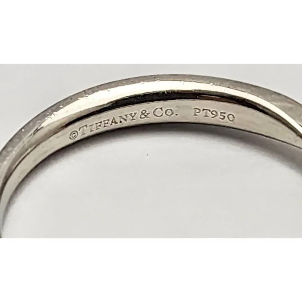 Tiffany & Co Harmony Platinum Diamond 1.8mm Wedding Band Ring - Size 4.25